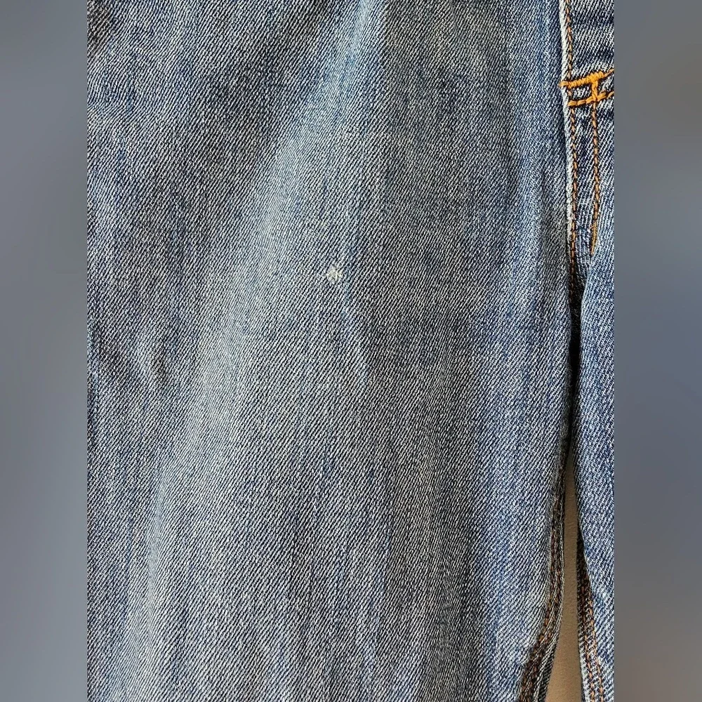Kid's‎ sz6 Straight Fit Jeans Blue Distressed Ripped Retro Back to School